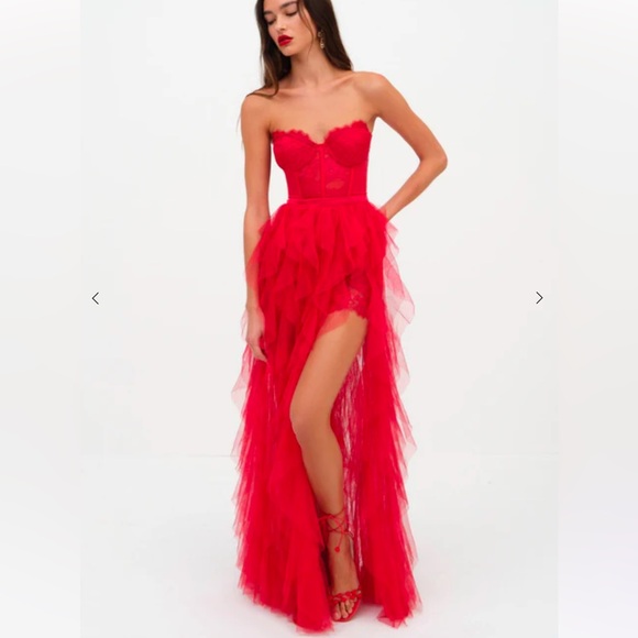 For Love And Lemons Dresses & Skirts - For love and lemons bustier gown in red